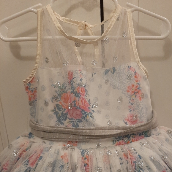 Magpie and Mabel 2T special occasion sparkly floral polka dot dress - Picture 4 of 9